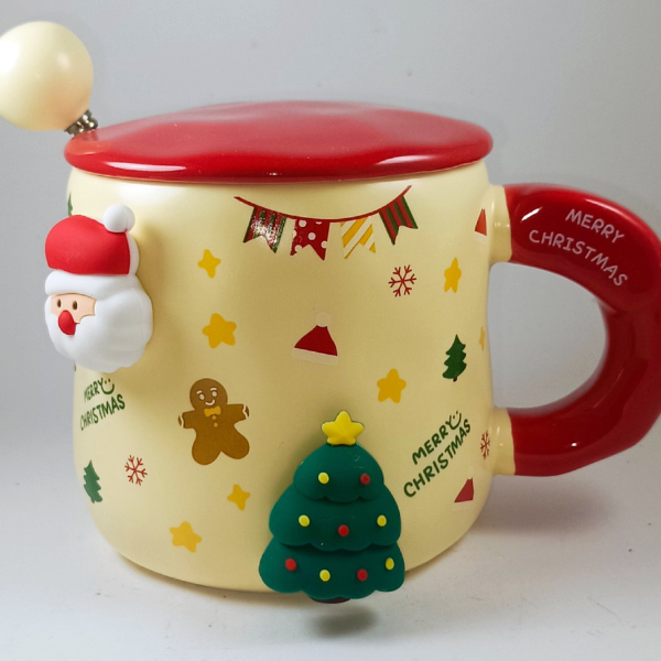 Χριστουγεννιάτικη κούπα με καπάκι