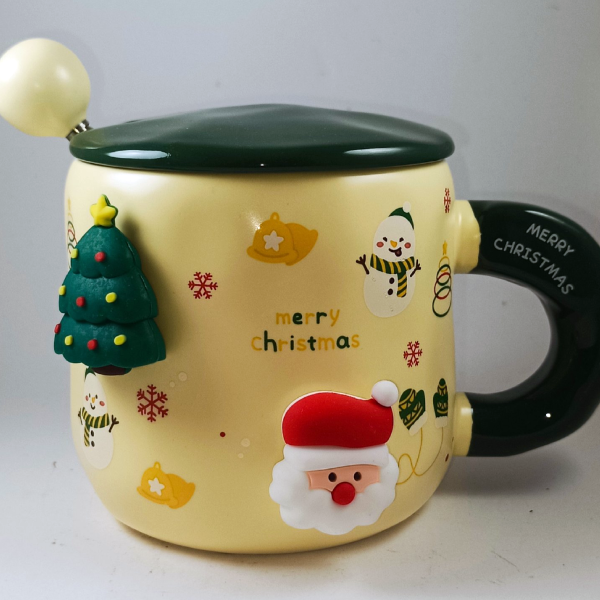 Χριστουγεννιάτικη κούπα με καπάκι