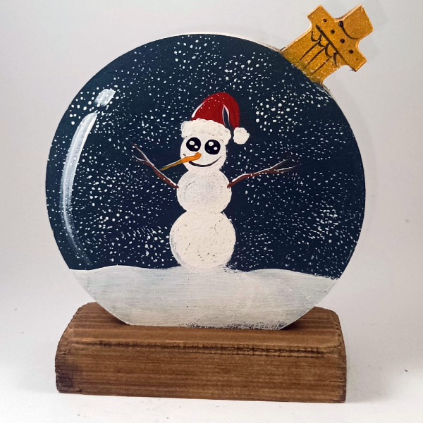 Χειροποίητη Γυάλα Χιονάνθρωπος