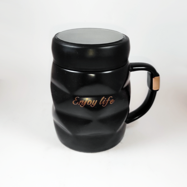 Κεραμική κούπα με βιδωτό καπάκι