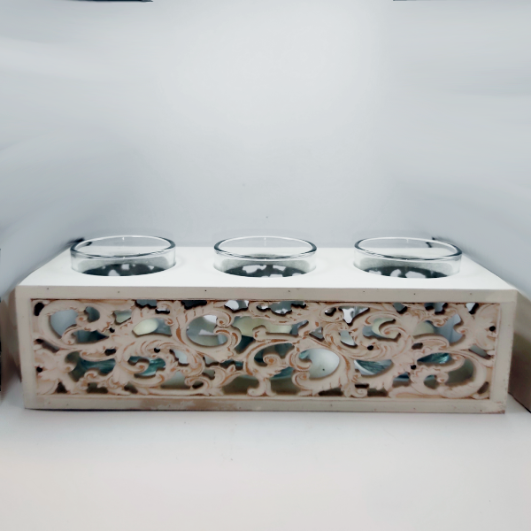 Κηροπήγιο ξύλινο 3ων θέσεων