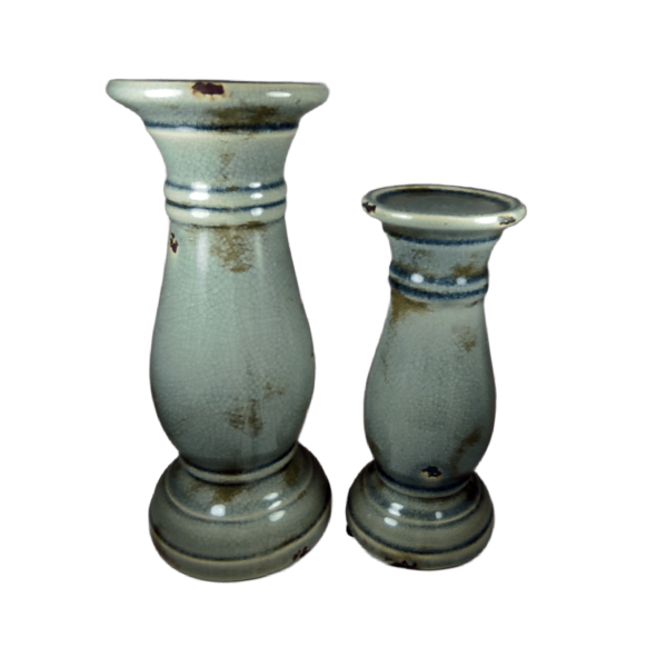 Κηροπήγιο κεραμικό Vintage - μεγάλο