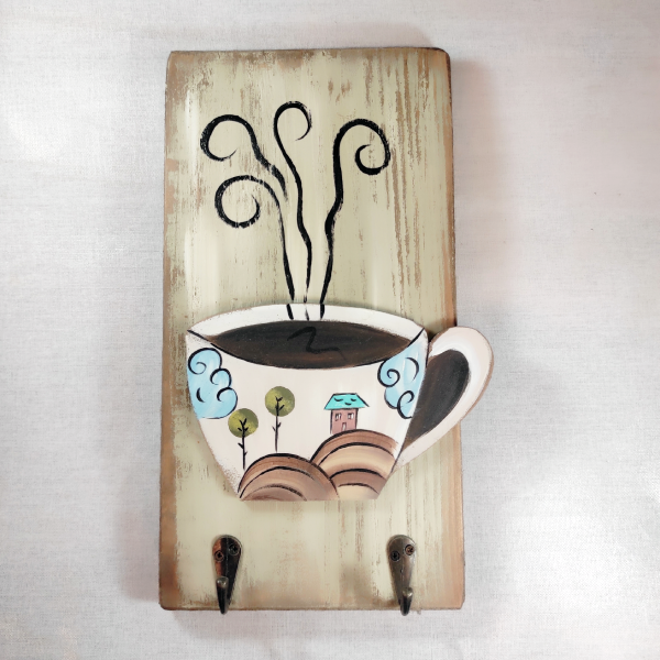 Χειροποίητη κρεμάστρα με φλιτζάνι