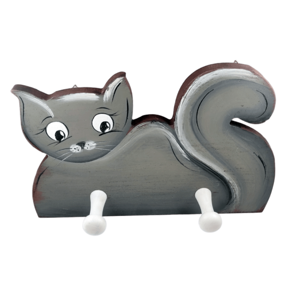 Χειροποίητη κρεμάστρα γάτα