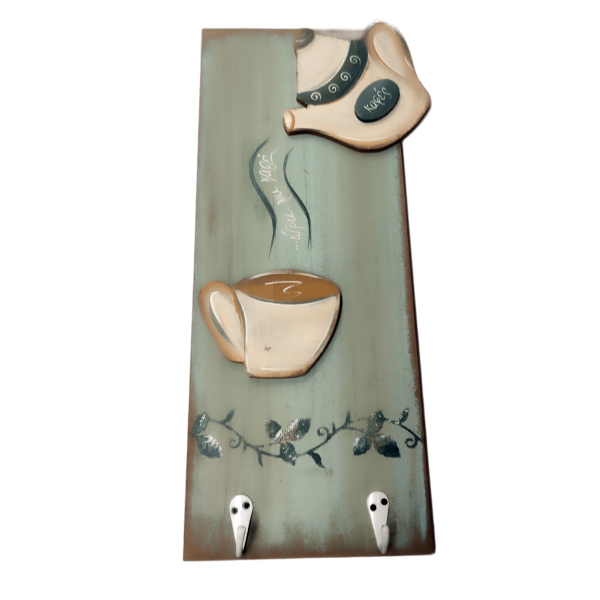 Χειροποίητη κρεμάστρα "...ώρα για καφέ"