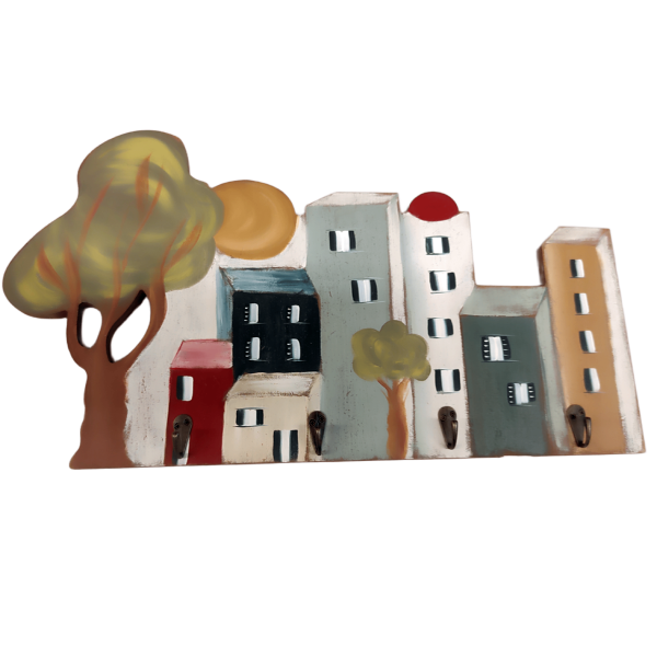 Χειροποίητη κρεμάστρα πολιτεία με δέντρα