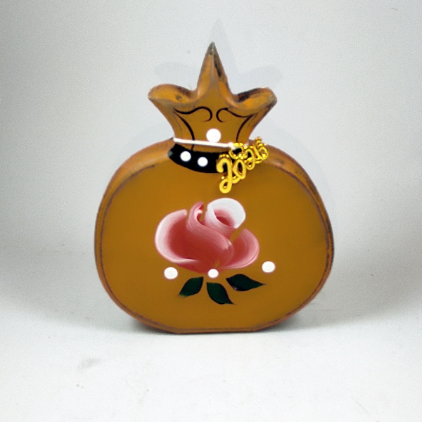 Χειροποίητο επιτραπεζιο ρόδι με λουλούδι